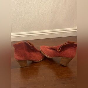 guc madewell 1937 Red Suede Ankle Boots size 7
